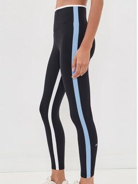 Splits59 Sam Rigor 7/8 Leggings Black and Skylight Blue XS $138
